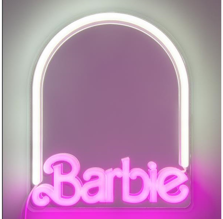 Merchandise - Paladone - BARBIE WALL MOUNTABLE LED NEON MIRROR - Lampe - PP14619BRVN