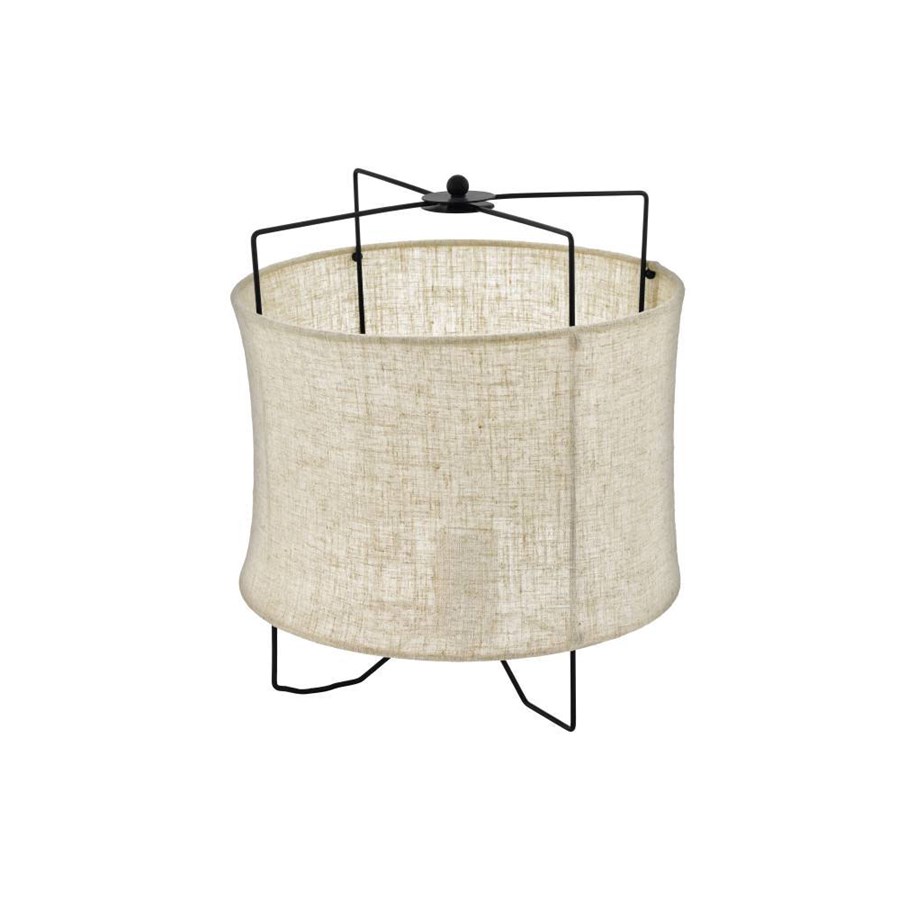 Lampen - EGLO BRIDEKIRK TISCH E27 NATUR/SCHWARZ - 43293