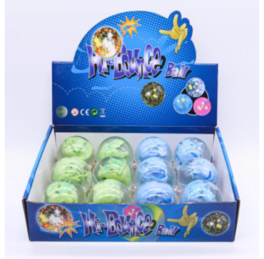 Kleine Mitbringsel für Kinder - Pocket Money Ball w. Alien 6.5 cm - assorted - 500040