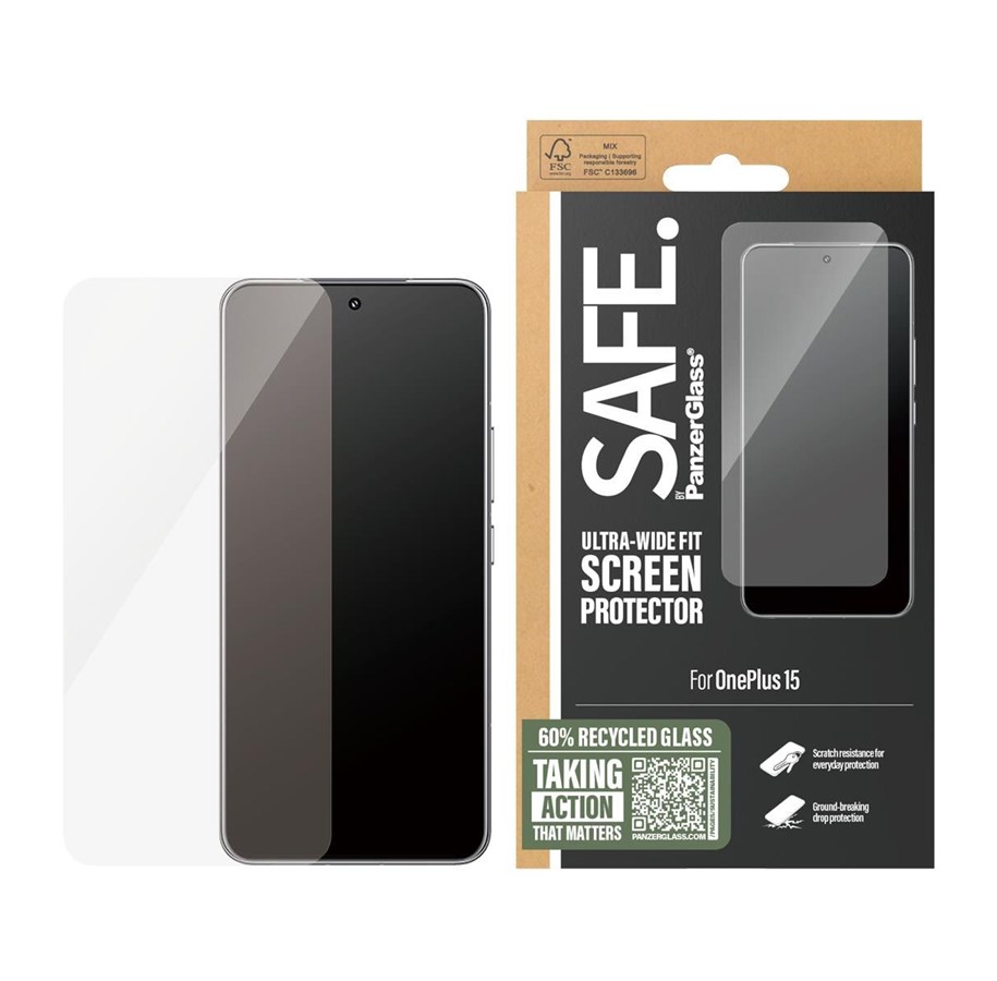 Handys - Schutzfolie - SAFE by PanzerGlass Screen Protector OnePlus 15 | Ultra-Wide Fit - SA18947