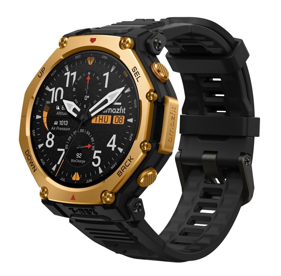 Smartwatches, Pulsuhren, Sportuhren & Schrittzähler - Amazfit T-Rex 3 Pro 48mm - Black Gold - W2443EU5N