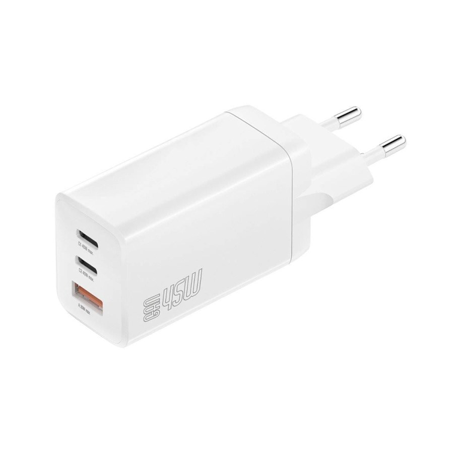 Handys - Adapter und Ladegeräte - 4smarts Wall Charger PD Plug Trio 45 W 2 × USB-C + USB-A - 540401