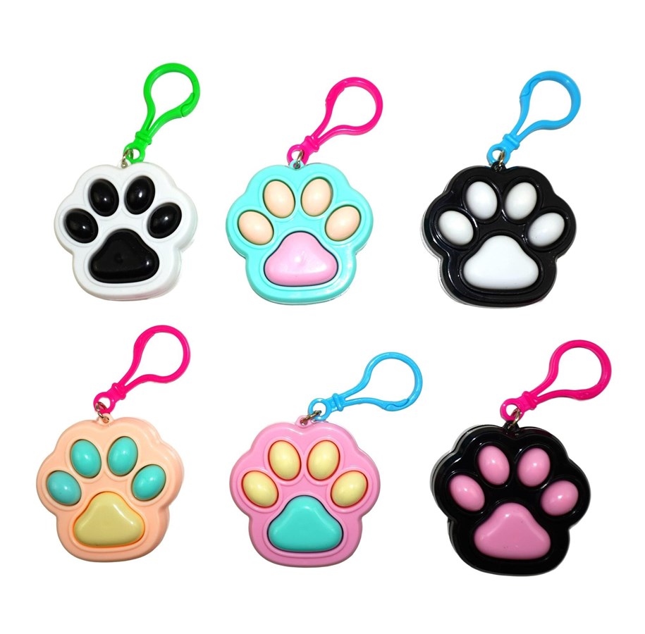 Kleine Mitbringsel für Kinder - Pocket Money Fidget Click Paw Keychain - assorted - 500064