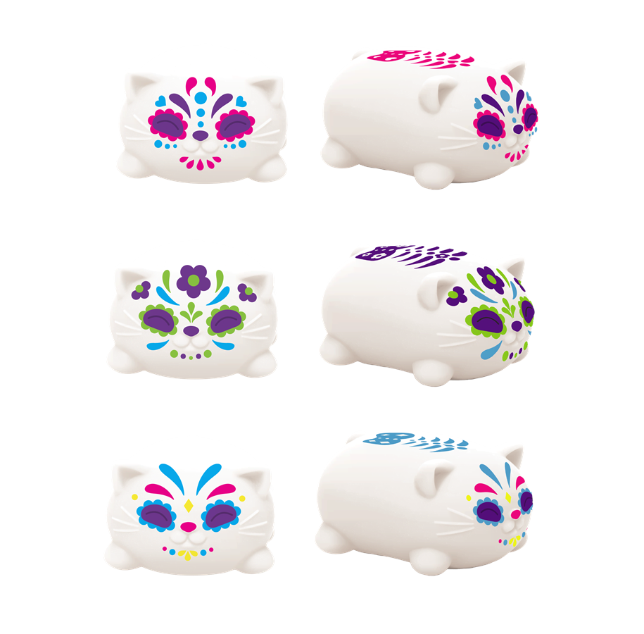 Kleine Mitbringsel für Kinder - NeeDoh Sugar Skull Cats 1pk - assorted - 200225