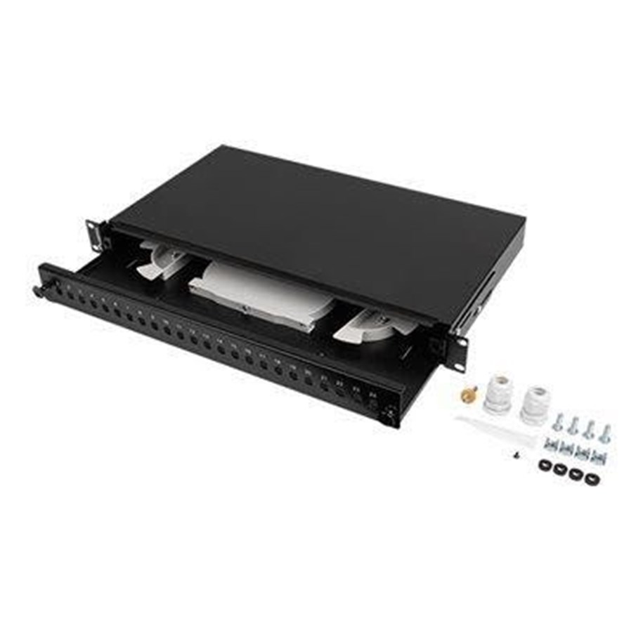Netzwerkzubehör - Lanberg patch panel - 1U - 19" - FOP1-24ST-FCB