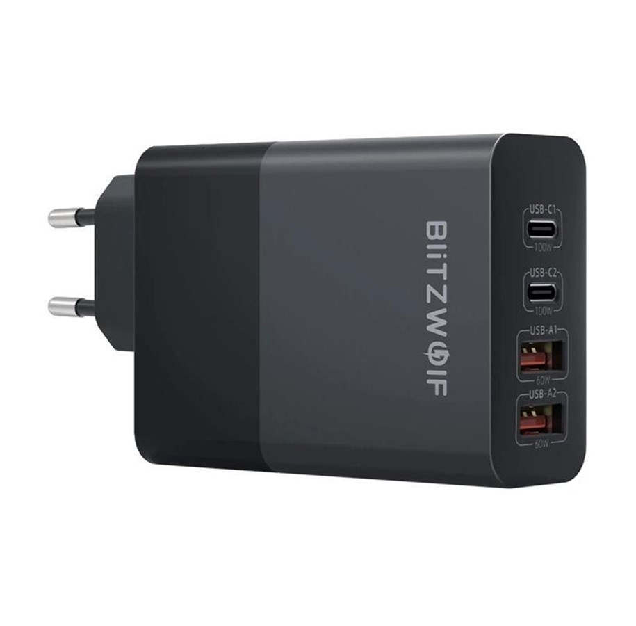 Handys - Adapter und Ladegeräte - BlitzWolf BW‑S29 120W GaN USB‑A + USB‑C Charger - BW-S29