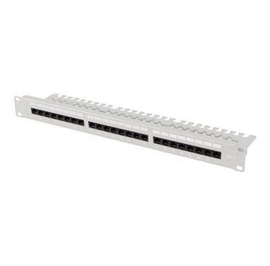 Netzwerkzubehör - Lanberg patch panel - 1U - 19" - with shelf - PPU6-1124-S