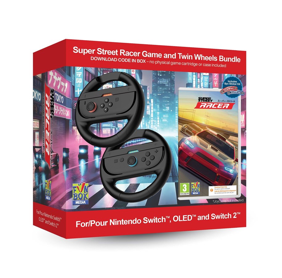 Spiele - Super Street: Racer Game with Twin Racing Wheels B - Nintendo Switch 2 - Rennspiel - PEGI 3 - NSWSSRBUN001