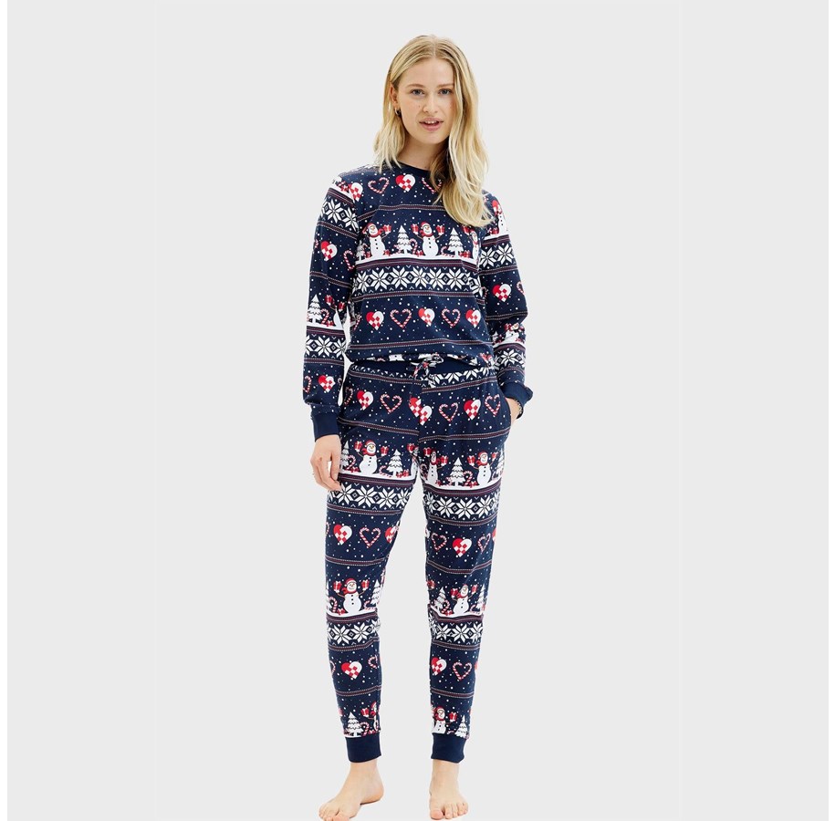Weihnachtspullover - Jule-Sweaters - Christmas heart pyjamas navy - M/L - 5740009940284