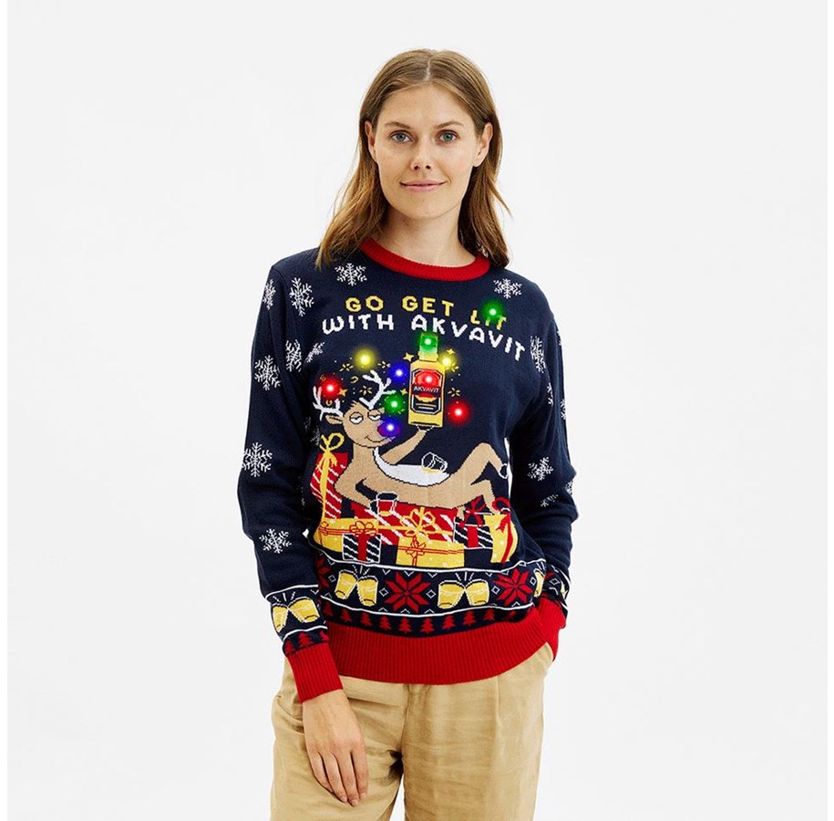 Weihnachtspullover - Jule-Sweaters - The akvavit sweater - M/L - 5740009940970