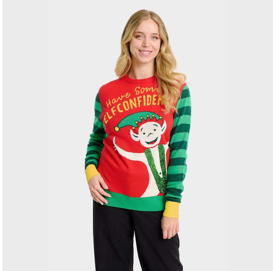 Weihnachtspullover - Jule-Sweaters - Elf confidence christmas sweater - M/L - 5740009932845