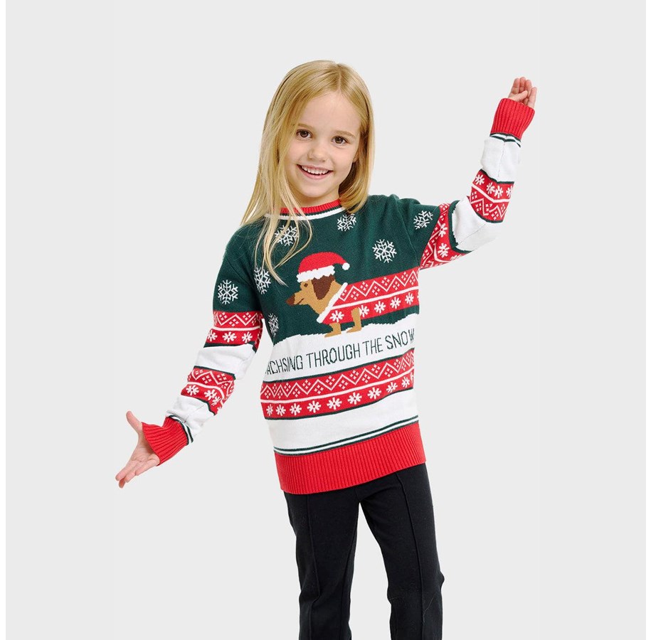 Weihnachtspullover - Jule-Sweaters - The sausage dog christmas sweater - 7-8 Jahre - 5740009934726