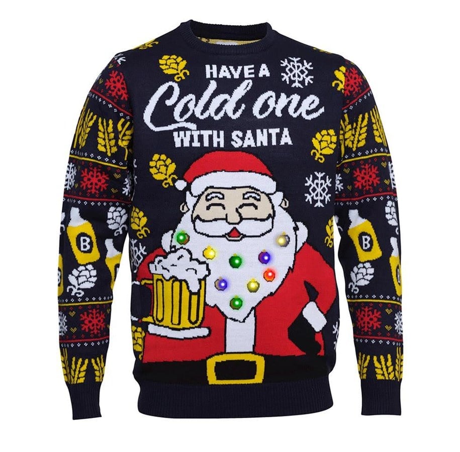 Weihnachtspullover - Jule-Sweaters - Have a cold one with Santa - XL/2XL - 5740009941809