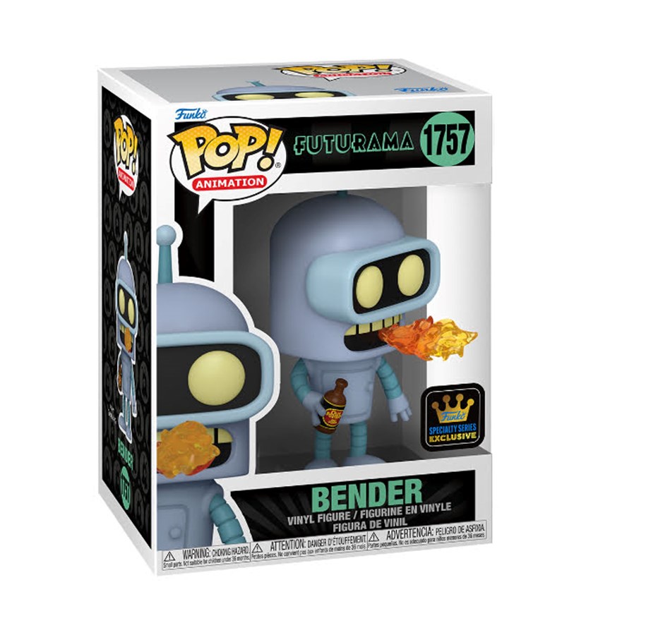 Merchandise - Funko! - Funko POP Vinyl Futurama S4 Bender w/CH(GW) - Figur - 81941