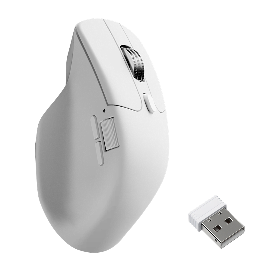 Maus - Keychron M6 Light 78g Wireless 8K - Ergonomische Maus (Weiß) *DEMO* - M6-A24