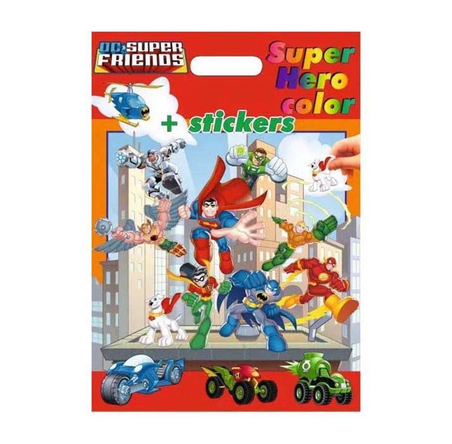 Hobby-Zubehör - Boek Specials Nederland BV - DC Superfriends Super Hero Coloring and Sticker Book - BOEK40269