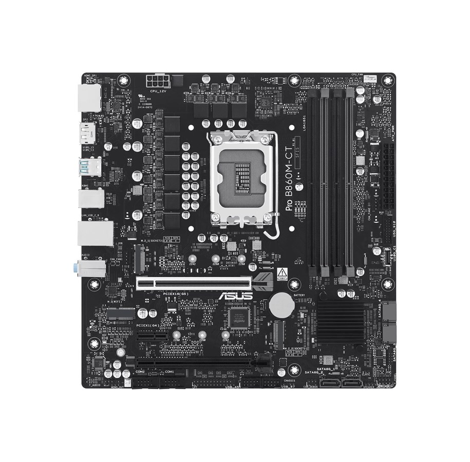 Mainboard - ASUS PRO B860M-CT-CSM Mainboard - Intel B860 - Intel LGA1851 - DDR5 RAM - Micro-ATX - 90MB1MBP-M0EAYC