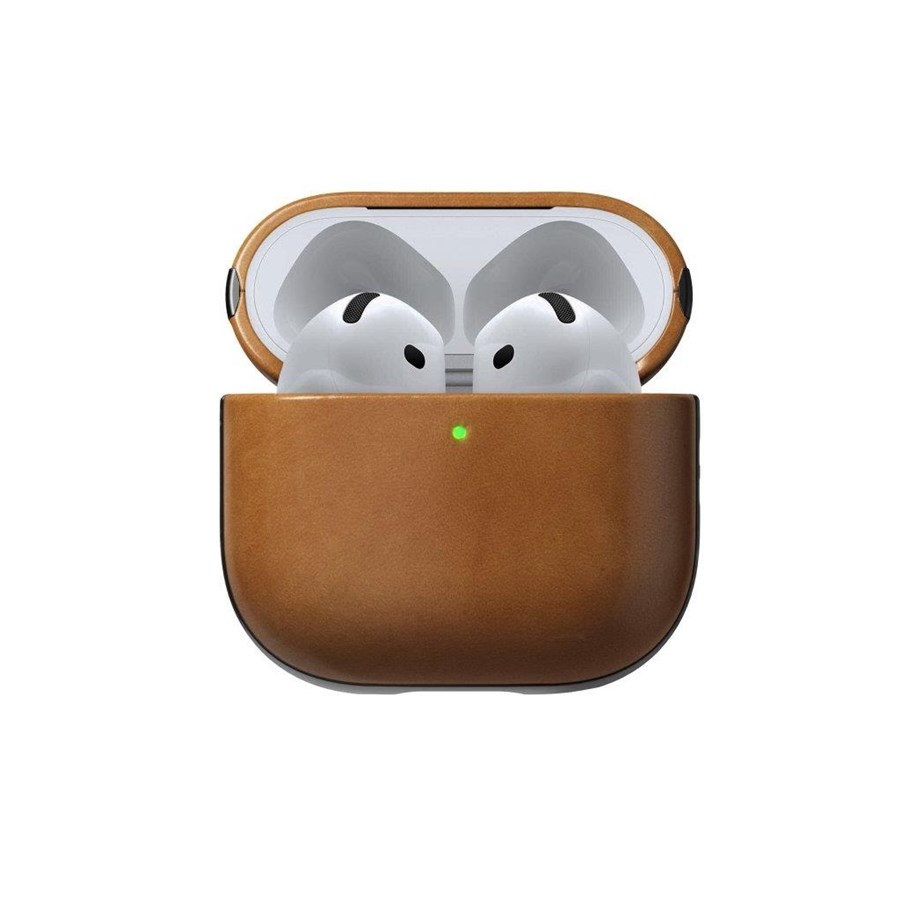 Kopfhörer/Headsets - Nomad Modern Leather Case - Airpods 4 | English Tan-C |  Leather - NM014575858