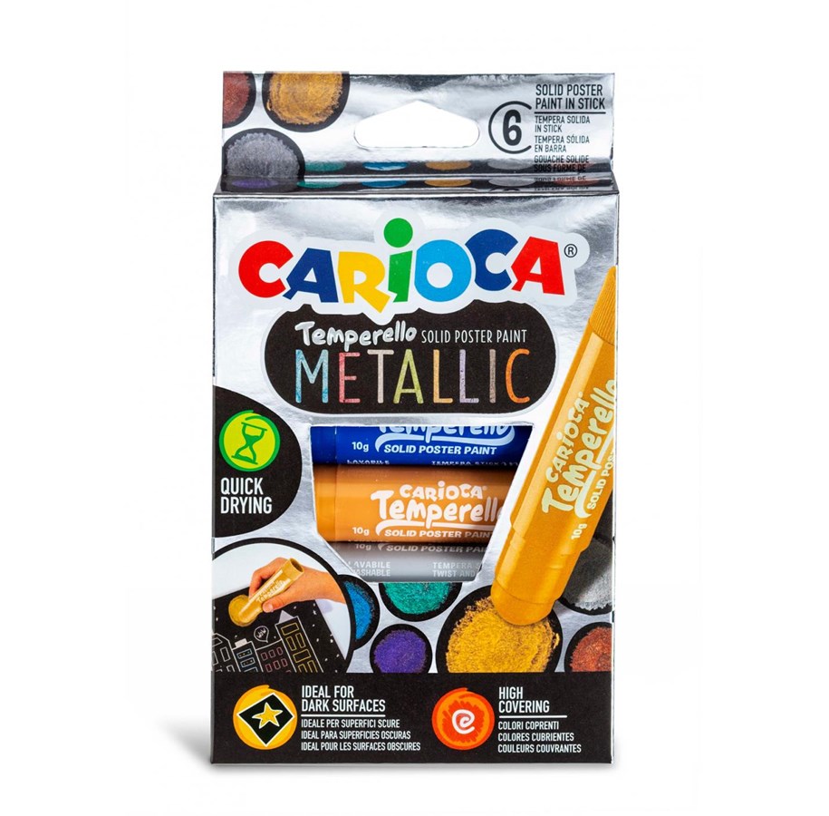 Hobby-Zubehör - Carioca METALLIC Poster Paint 6 pcs. - 42674