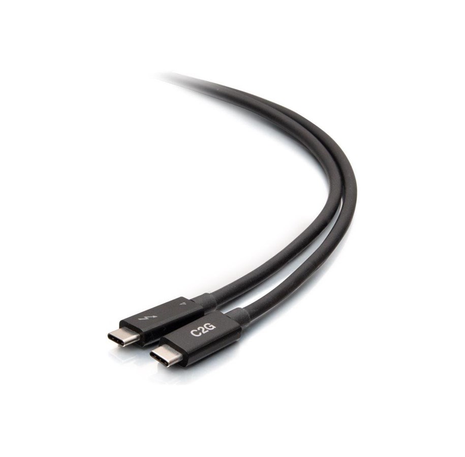 FireWire / ThunderBolt Kabel - C2G 2.5ft Thunderbolt 4 USB C Cable - USB C to USB C - 40Gbps - M/M - Thunderbolt cable - 24 pin USB-C to 24 pin USB-C - 76 cm - C2G28886