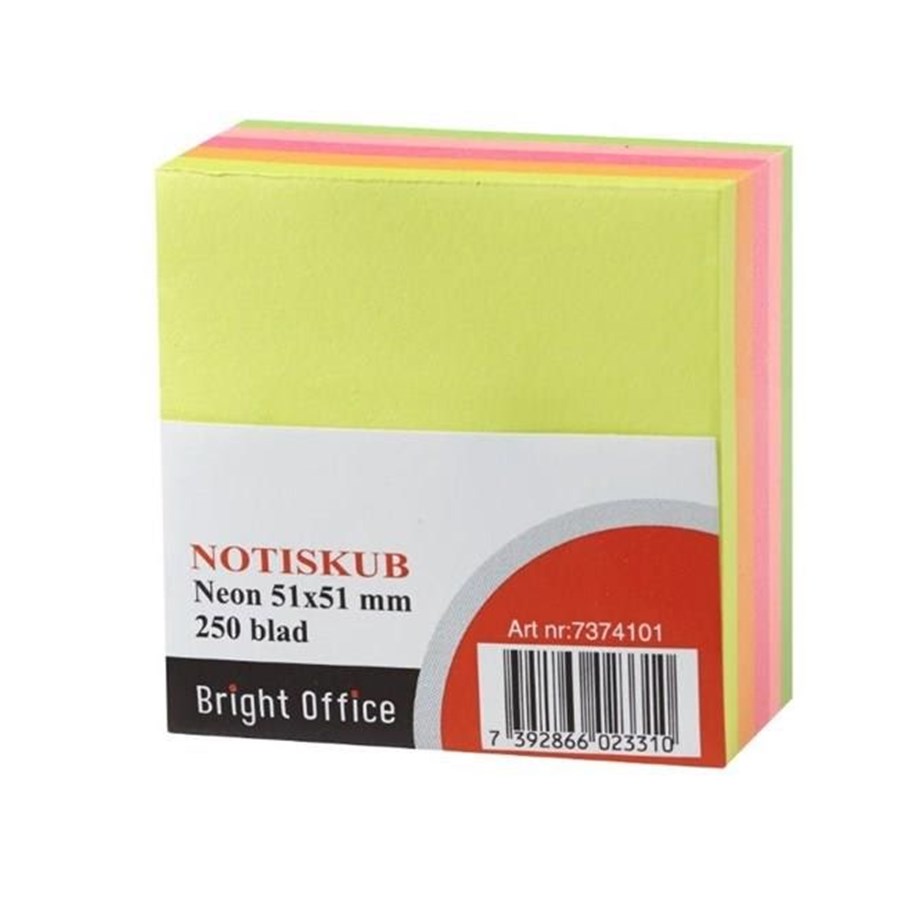 Papier, Fotopapier und Etiketten - BRIGHTOFFICE Sticknotes 51*51 250 sheets neon colored - 7374101