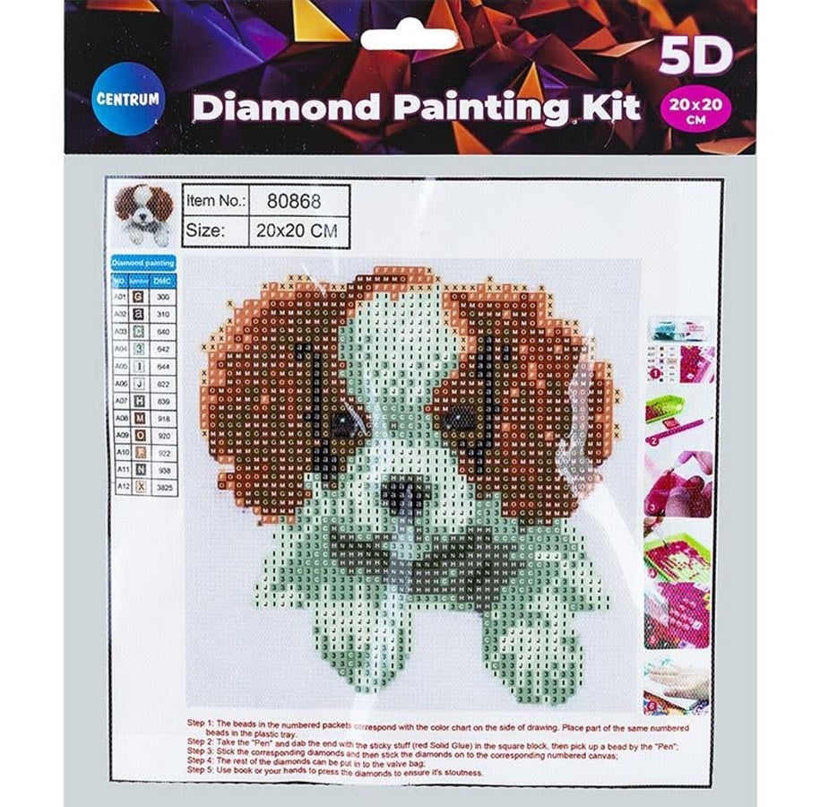 Hobby-Zubehör - CENTRUM Diamond Painting 20*20cm. DOG - 80868