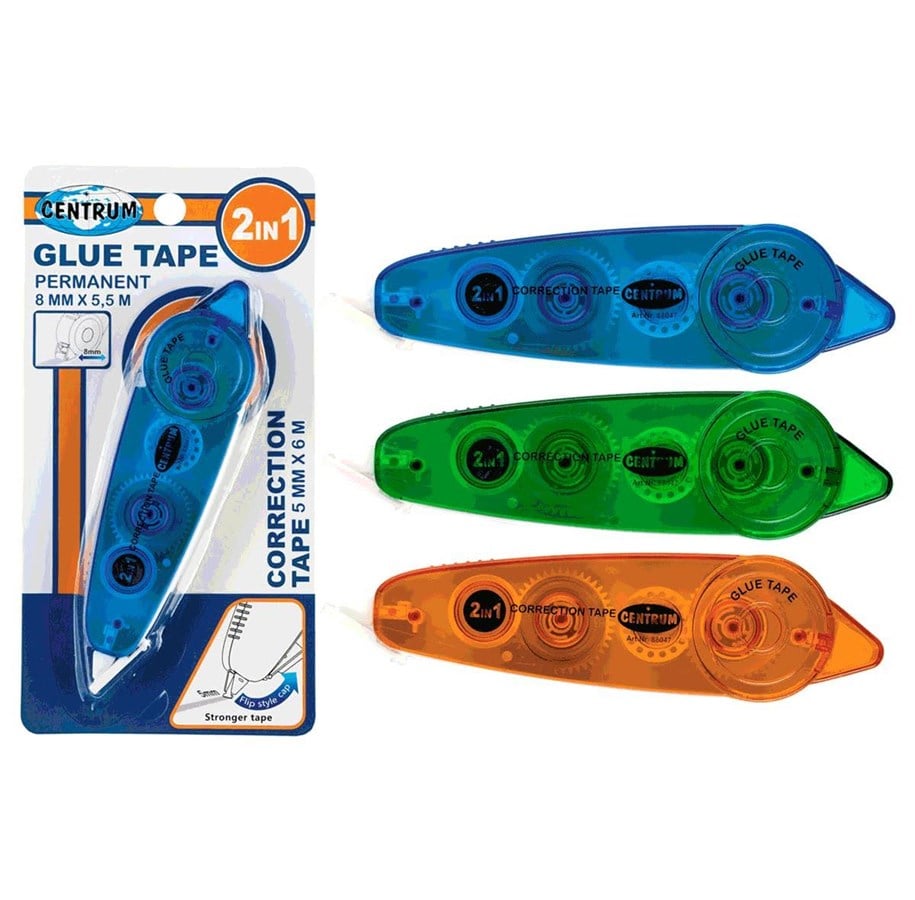 Hobby-Zubehör - CENTRUM Correction tape and adhesive tape in dispensers - 88047