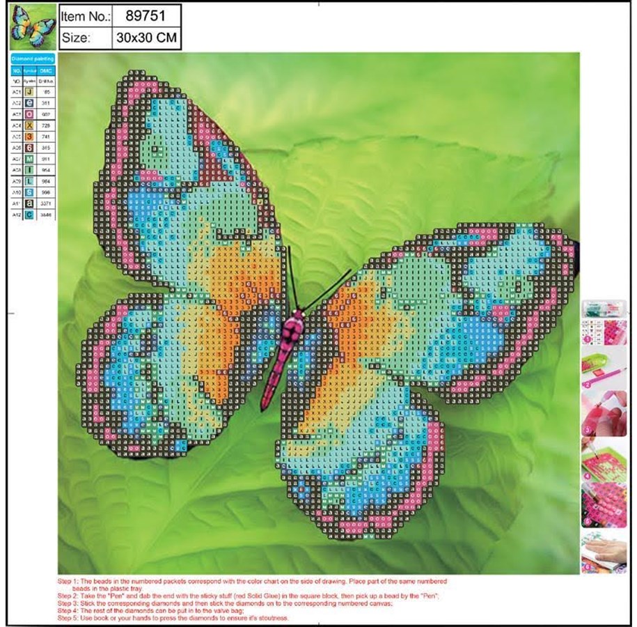 Hobby-Zubehör - CENTRUM Diamond Painting 30*30cm. SUMMER BIRD - 89751