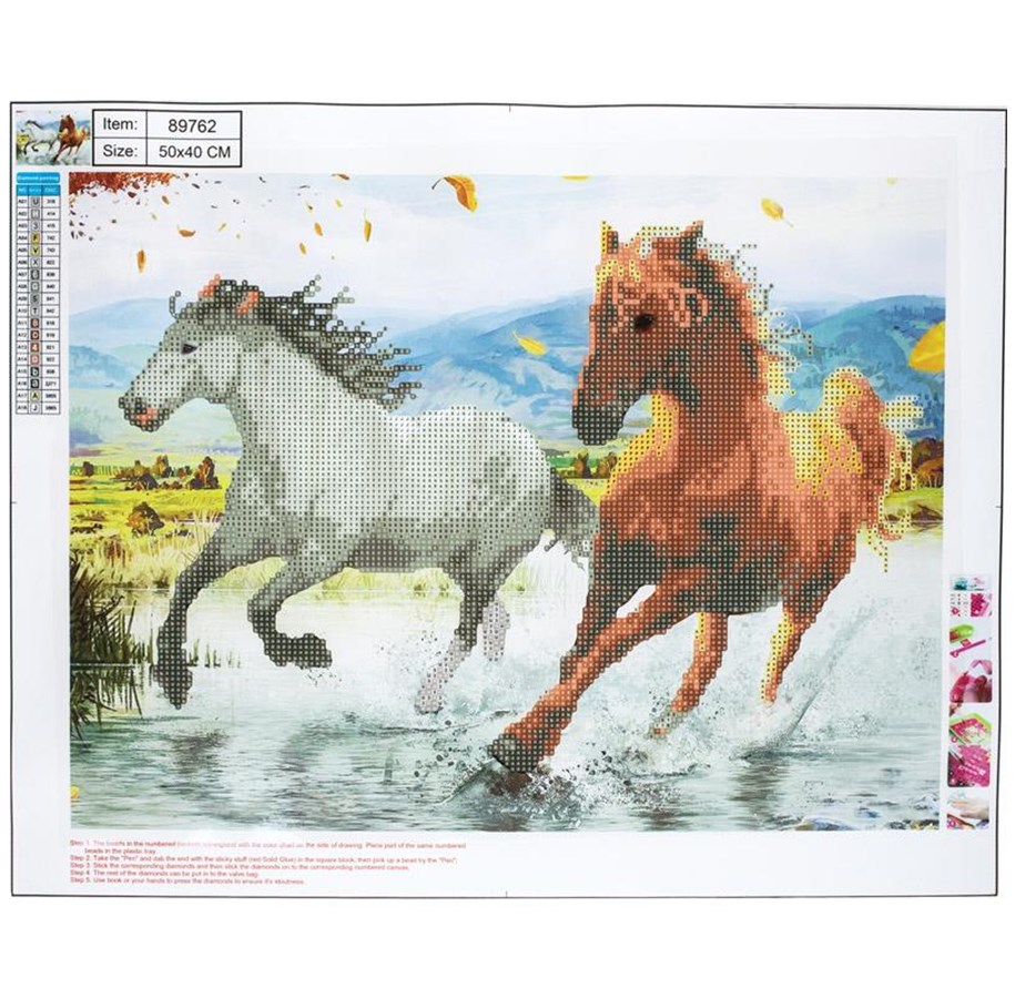 Hobby-Zubehör - CENTRUM Diamond Painting 40*50cm. HORSE - 89762