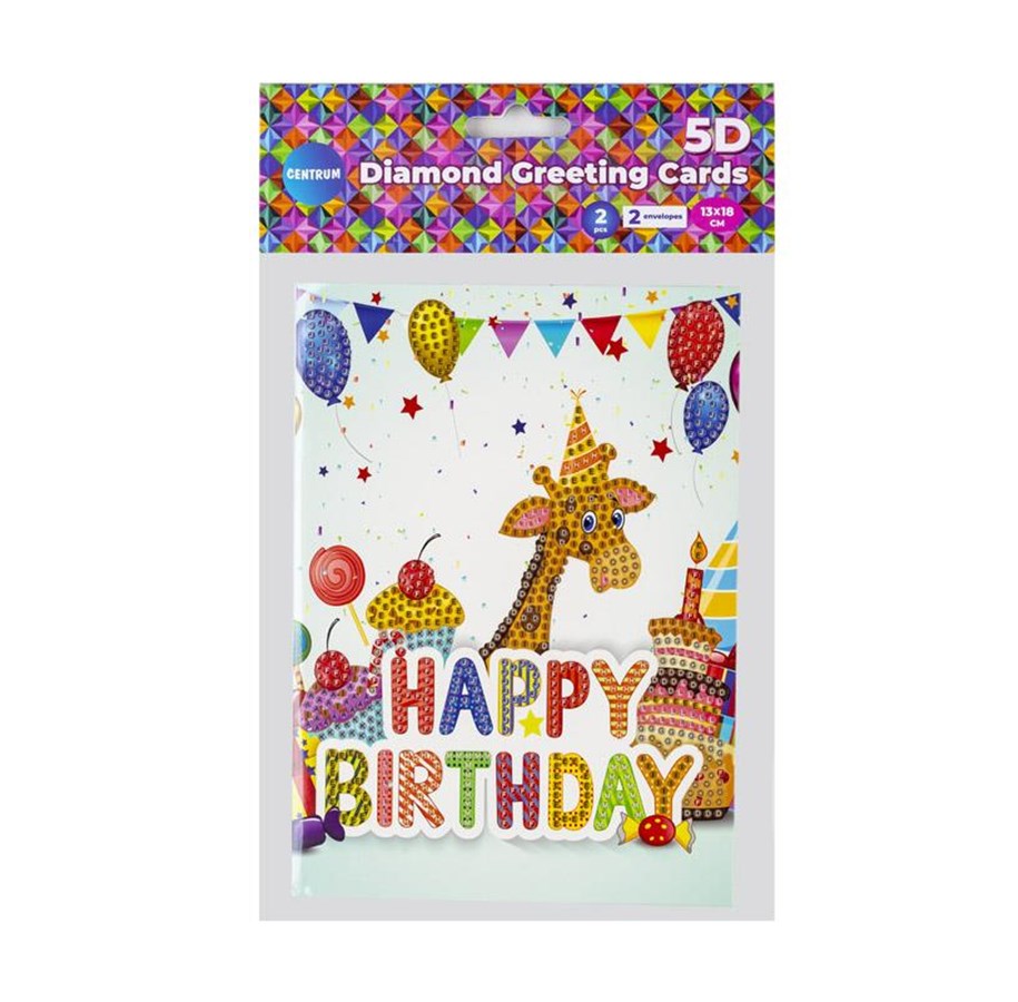 Hobby-Zubehör - CENTRUM Diamond Painting Birthday Card 2 pcs. - 89771