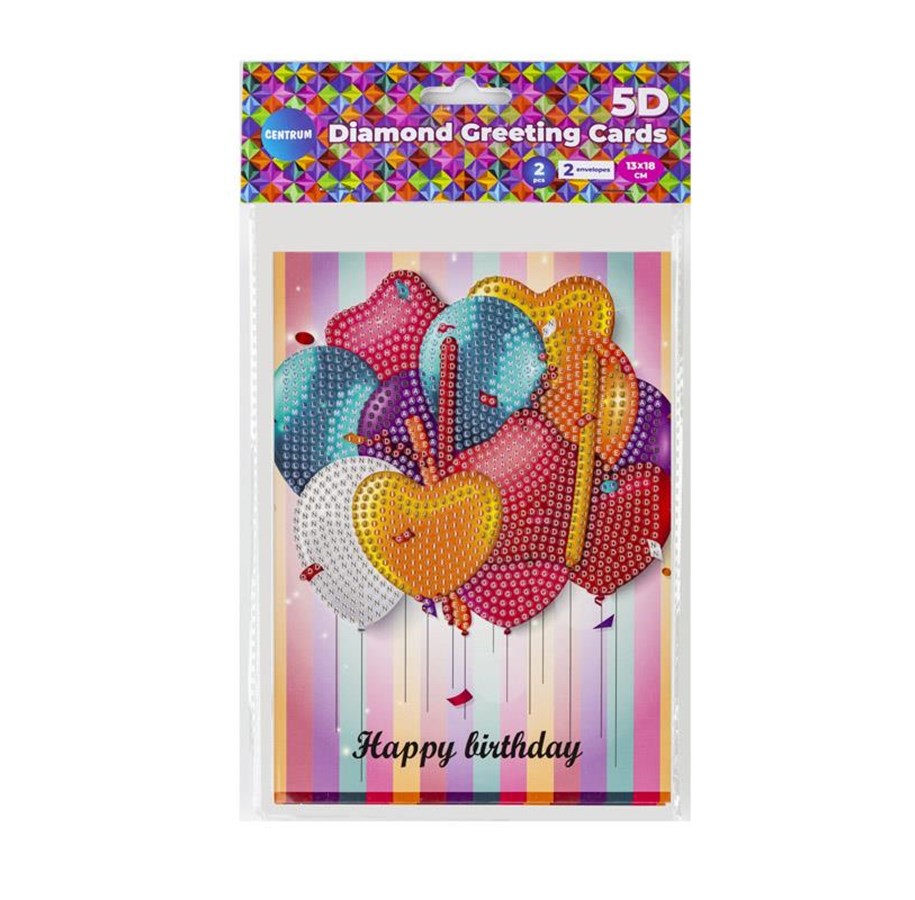 Hobby-Zubehör - CENTRUM Diamond Painting Birthday Card 2 pcs. - 89772