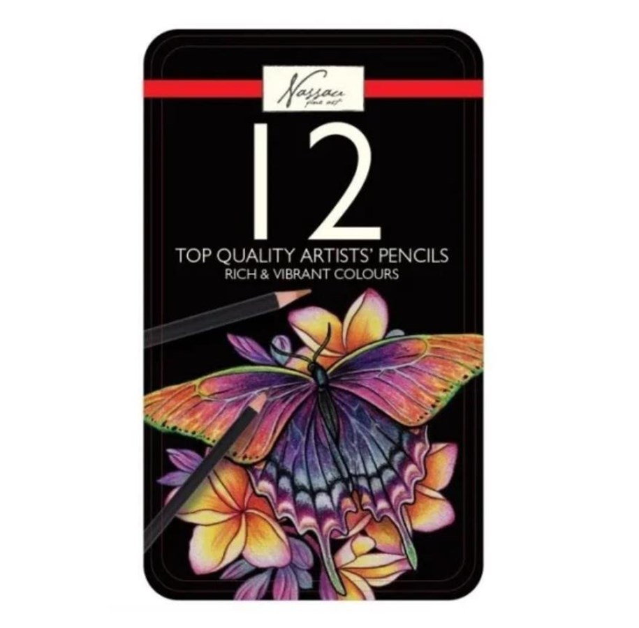 Utensilien zum Schreiben und Zeichnen - Creative Craft Group Colored pencils 12 pcs. in metal box - AR0231/GE