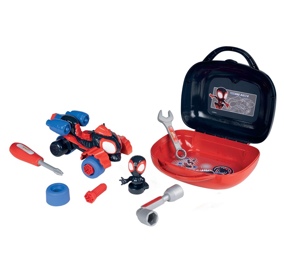 Rollenspiele - Smoby - Spidey Spin Car in Toolbox 14pcs. - 7600360928