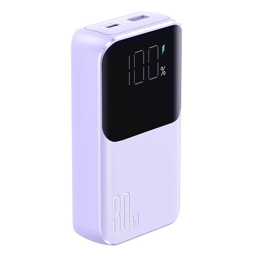 Powerbank (Akku) - Joyroom JR-PBC07 20000mAh 30W mini power bank with USB-C and Lightning cables - purple - 20000 mAh - JR-PBC07
