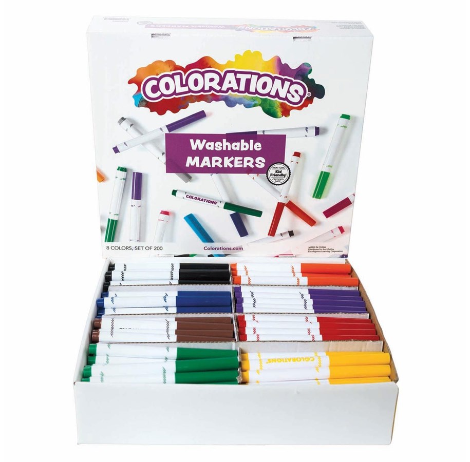 Utensilien zum Schreiben und Zeichnen - Colorations - Washable Markers 200 pcs. - 98200