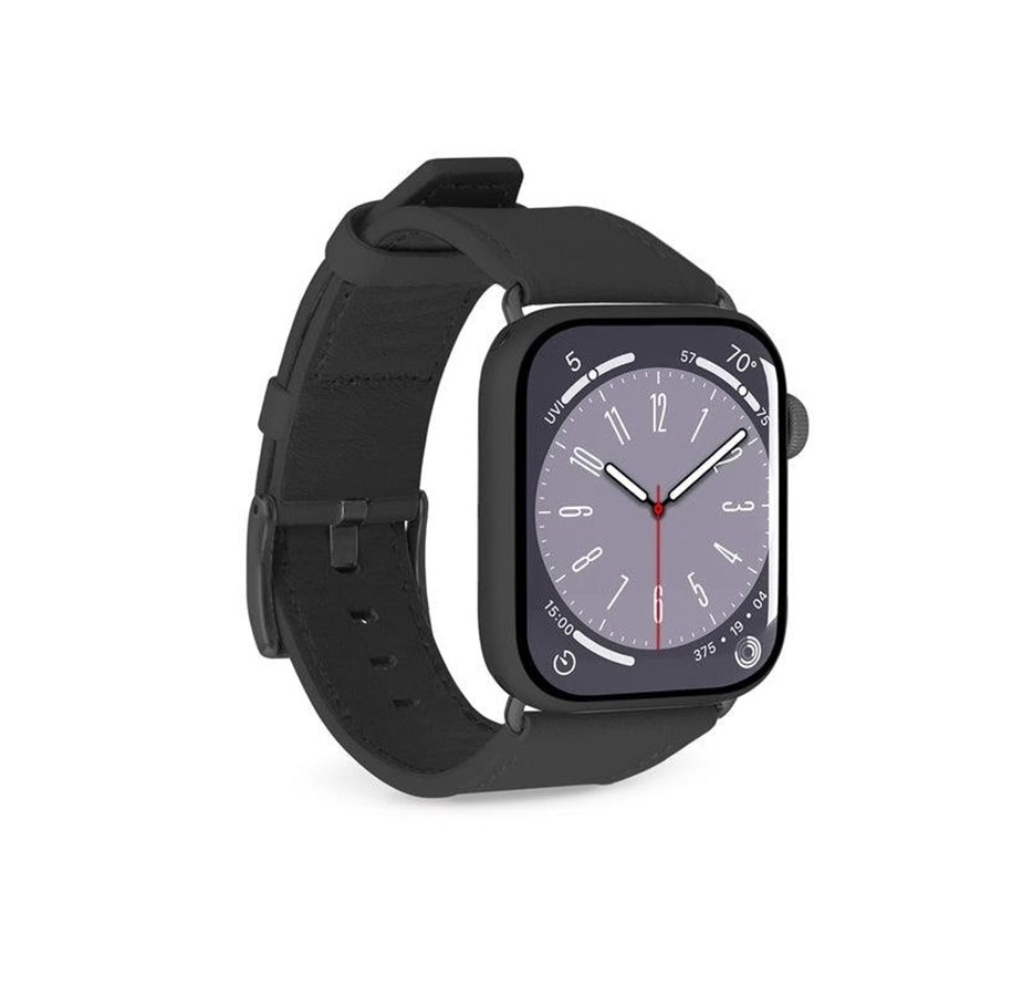 Smartwatch - Accessories - Puro E-Classic strap for Apple Watch 42 44 45 46 49mm - Black - PUAW44ECLASSICBLK