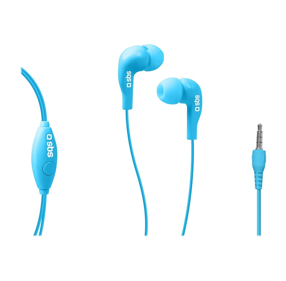 Kopfhörer/Headsets - SBS In Ear Stereo Earset Studio Mix 10 - Blue - TEINEARBL