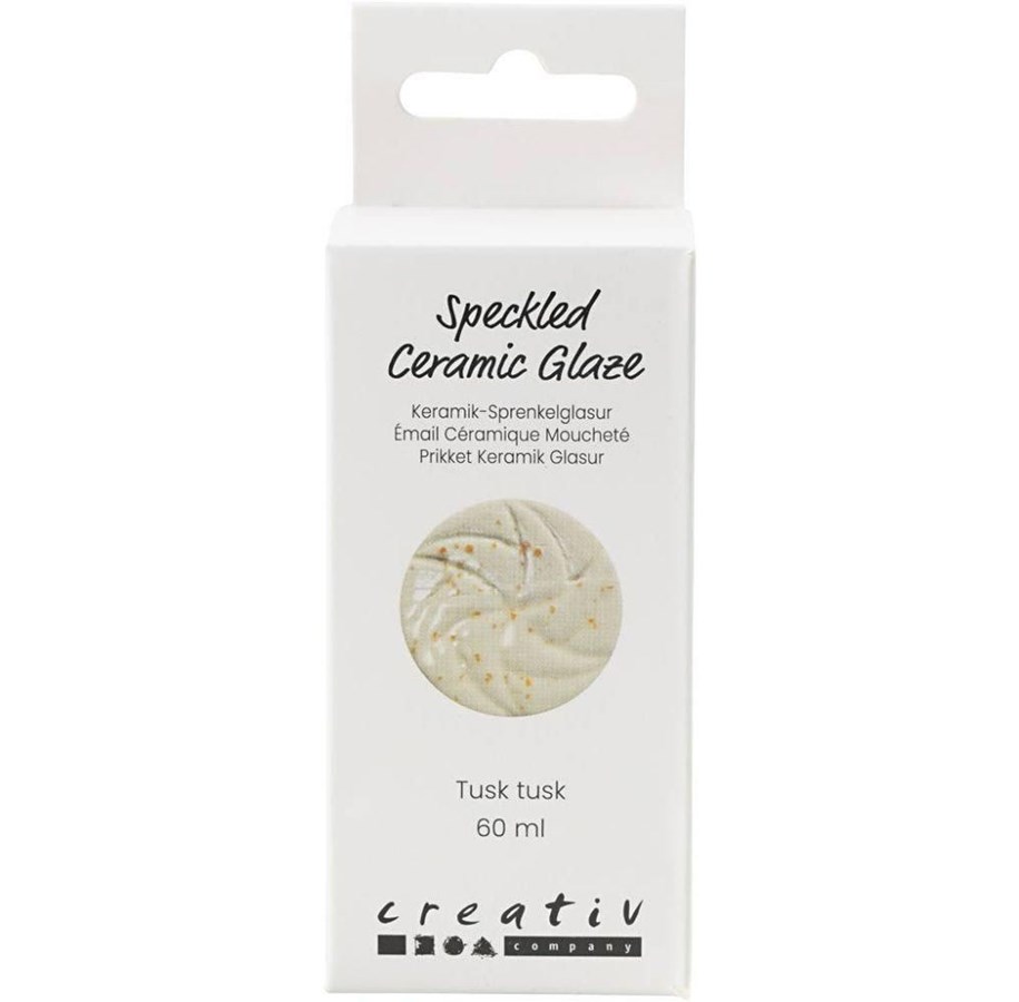 Kunst & Handwerk Ausstattung - Creativ Company - Speckled Ceramic Glaze 999-1060 C Opaque Tusk Tusk - 60ml - 789751