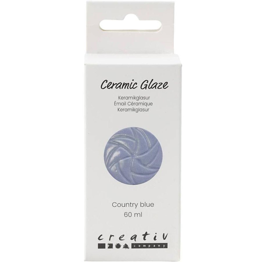 Kunst & Handwerk Ausstattung - Creativ Company - Ceramic Glaze 984-1101 C Opaque Country Blue - 60ml - 789707