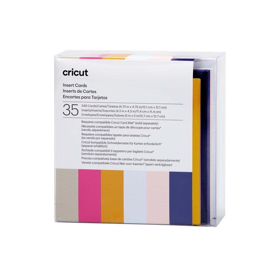 Label printer - Cricut Sensei Sampler - insert card set - Twilight white khaki mustard powder blue party pink tulip - 2009473