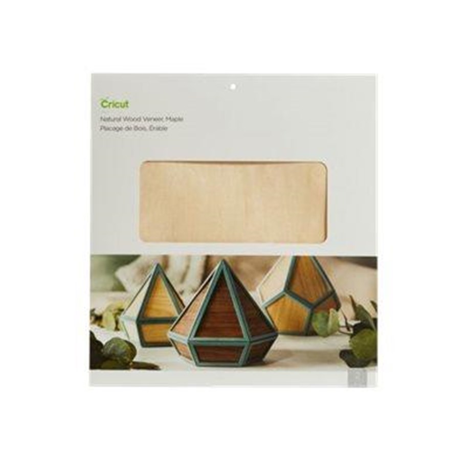 Label printer - Cricut Natural Wood Veneer - craft material - 305 x 305 mm - 2 sheets - maple wood - 2007068
