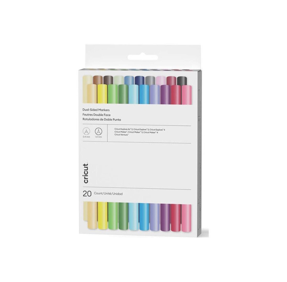 Label printer - Cricut Ultimate - twin-tip marker - assorted colours (pack of 20) - 2011824