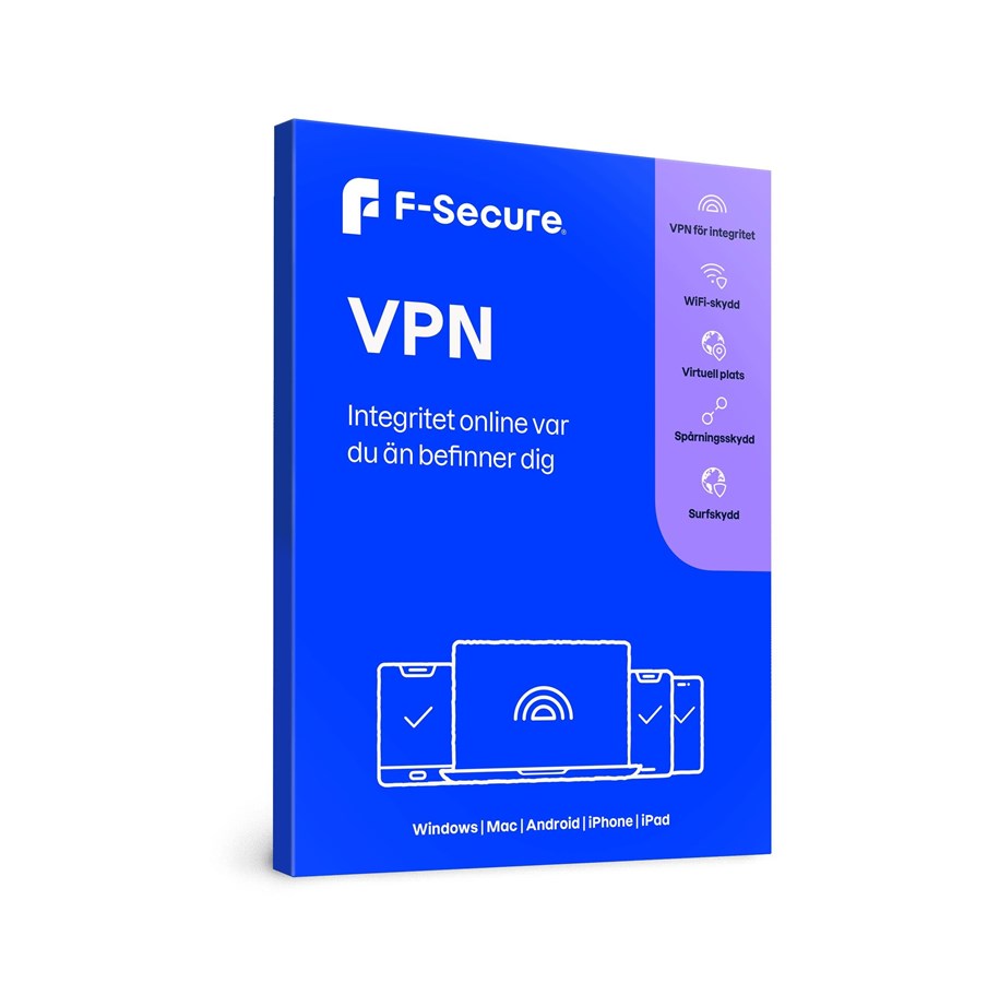 Antivirus & Sicherheit - F-Secure VPN - subscription licence (1 year) - 5 devices - Elektronisk - FCFFBR1N005NC