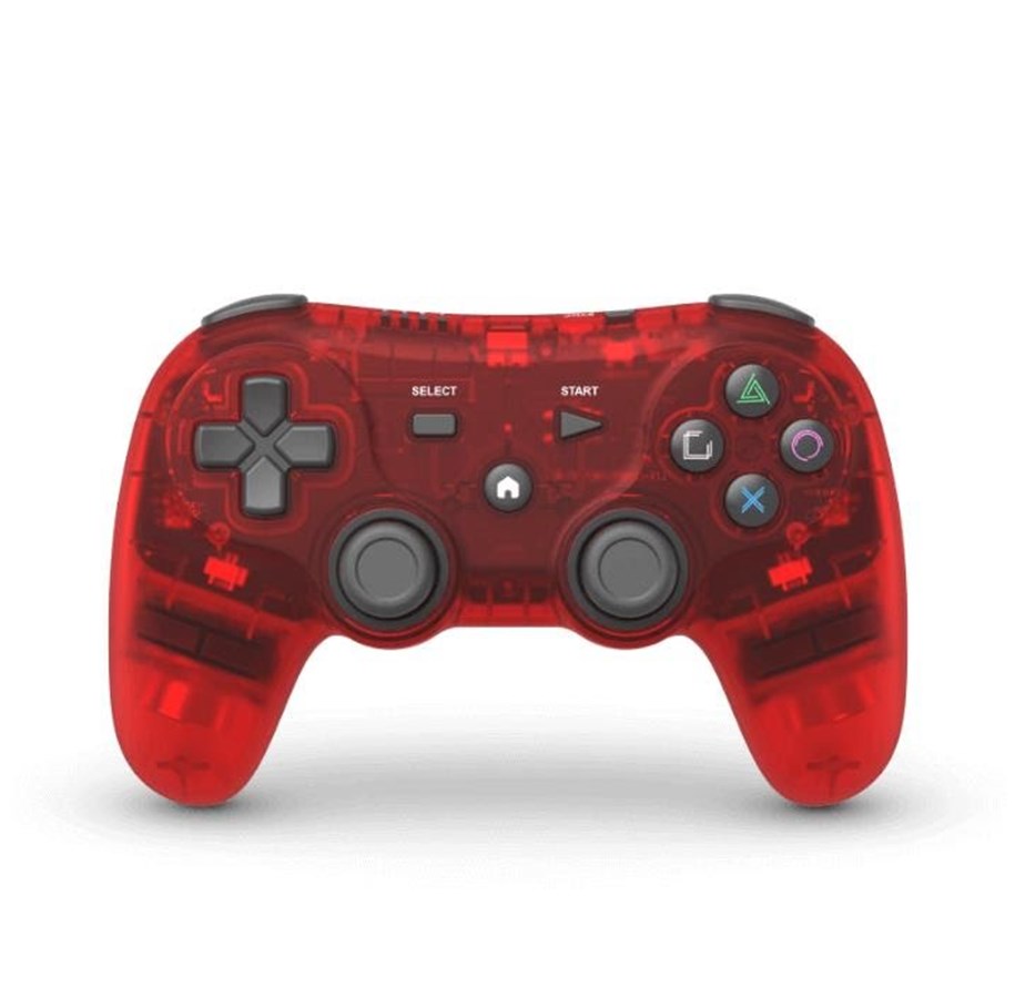 Gaming Zubehör - Retro Fighters Defender Pro BT - Red - Wireless Controller - Sony PlayStation 2 - RET00914