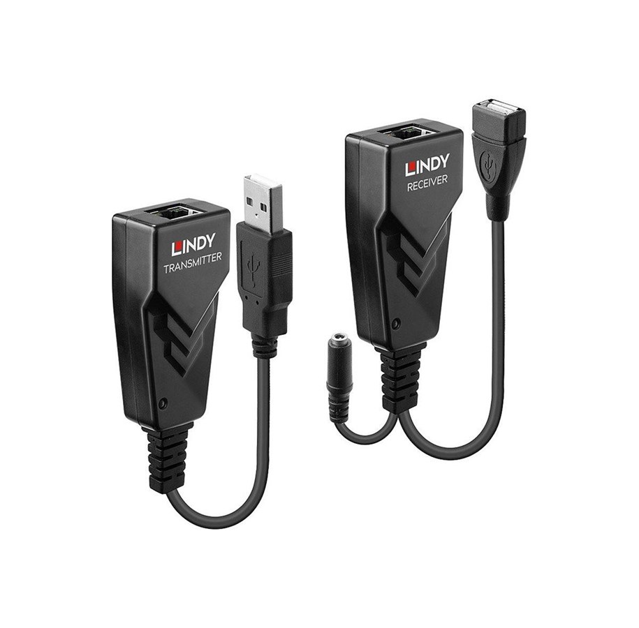 Repeater, boosters, bridges & Transceiver - Lindy USB 2.0 Cat.5 Extender - 42674