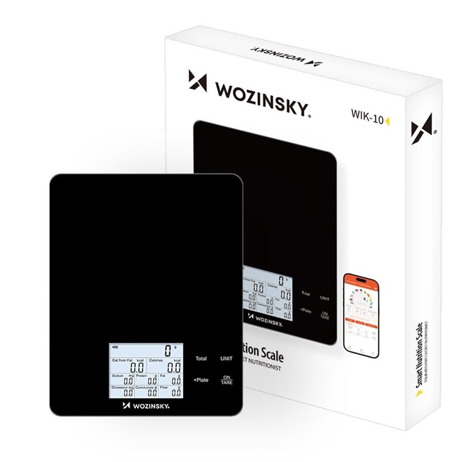 Küchenwaagen - Wozinsky Küchenwaagen WIK-10 Smart Kitchen Scale with Bluetooth Digital Display App - Black - 5907769384424