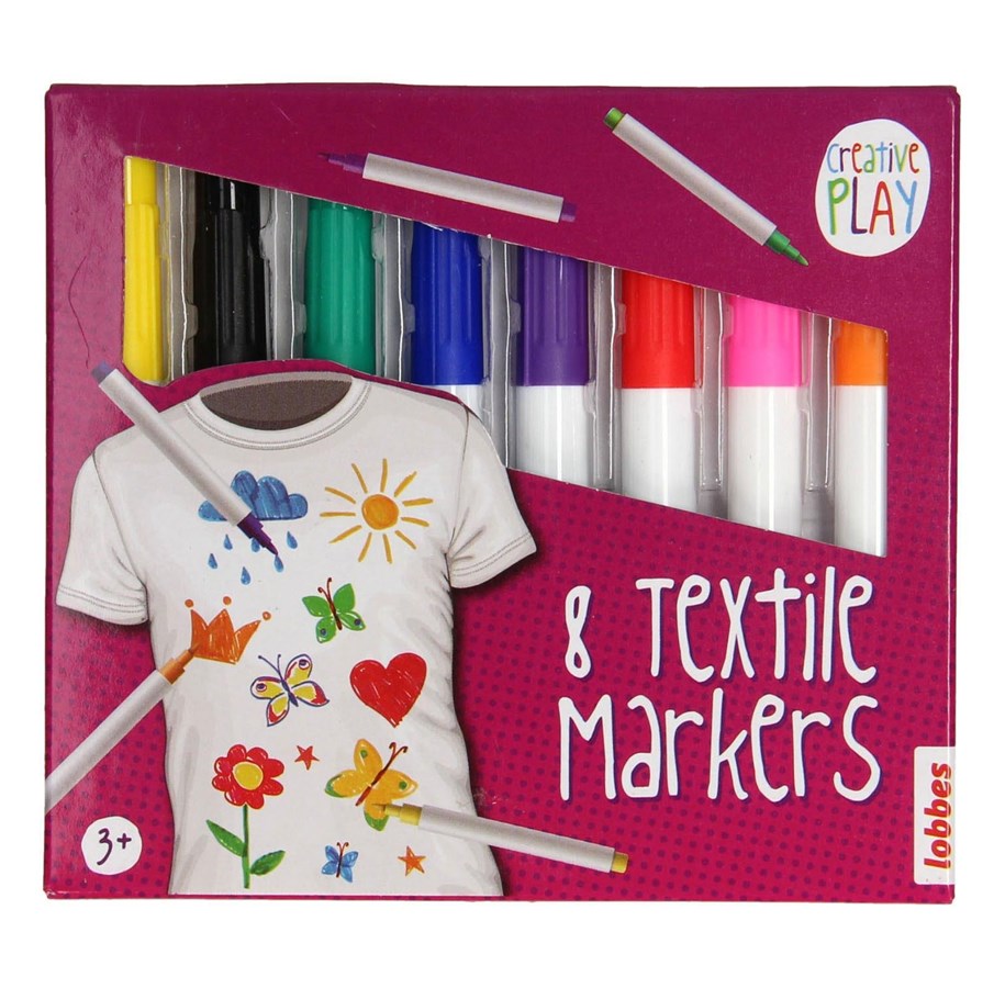 Utensilien zum Schreiben und Zeichnen - Lobbes Textile Markers 8 pcs. - 927007