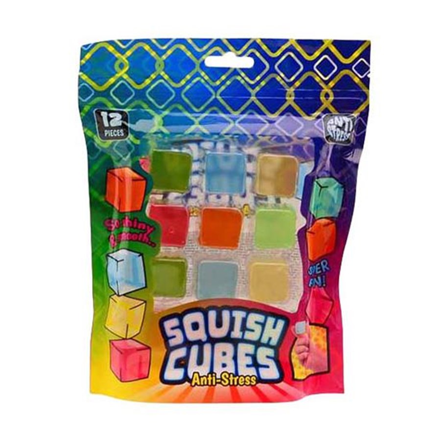 Kleine Mitbringsel für Kinder - Johntoy Anti Stress Squeeze Cubes 12 pcs. - 24624