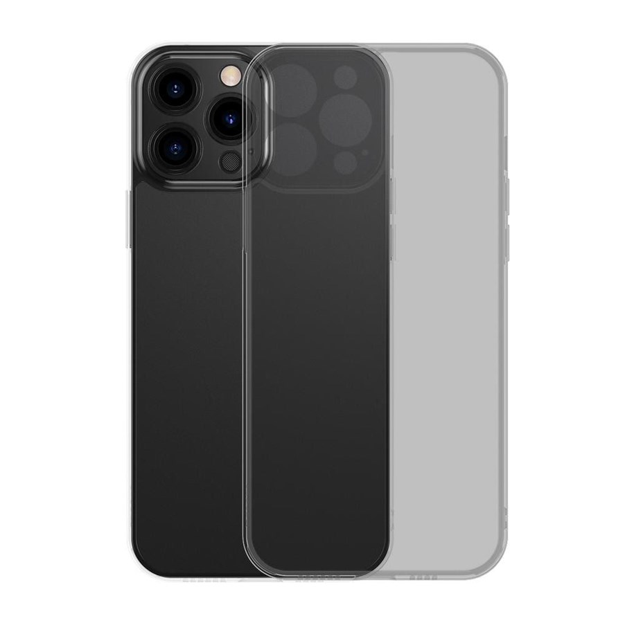 Handys - Cover & Cases - Baseus Frosted Glass Case Cover for iPhone 13 Pro Hard Cover with Gel Frame black (ARWS000401) - ARWS000401