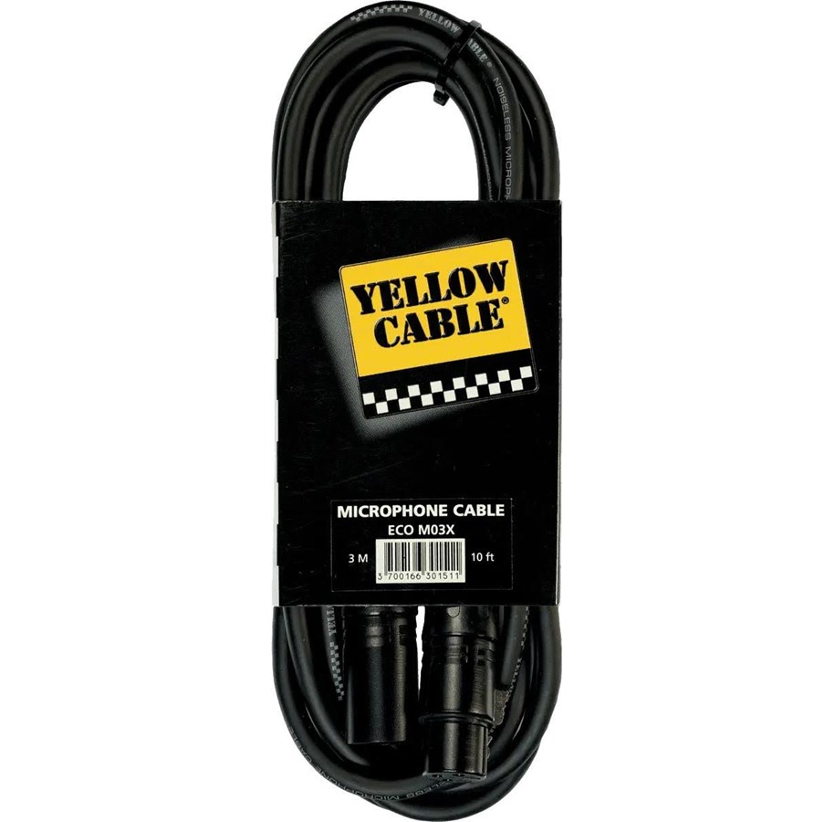 Audio Kabel - Yellow Cable M03X - XLR/XLR 3m. - ECO M03X